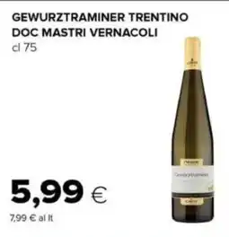 Oasi Gewurztraminer trentino doc mastri offerta