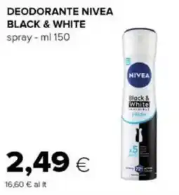 Oasi Deodorante nivea black & white spray offerta