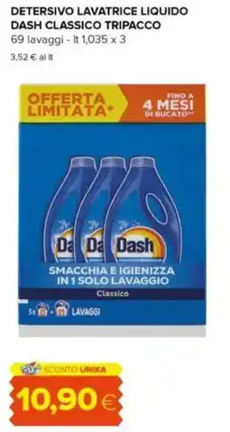 Oasi Detersivo lavatrice liquido dash classico tripacco offerta