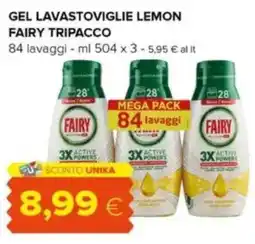 Oasi Gel lavastoviglie lemon fairy tripacco offerta