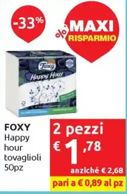 Ipersoap FOXY Happy hour tovaglioli 50pz offerta