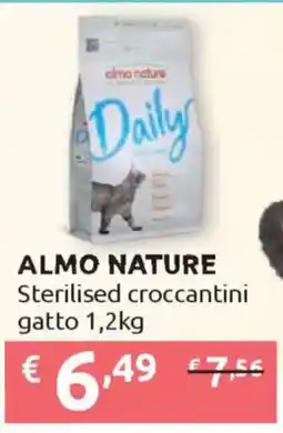 Ipersoap ALMO NATURE Sterilised croccantini gatto offerta