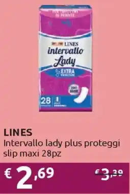 Ipersoap LINES Intervallo lady plus proteggi slip maxi 28pz offerta
