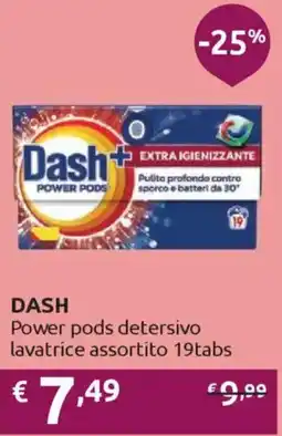 Ipersoap DASH Power pods detersivo lavatrice 19tabs offerta