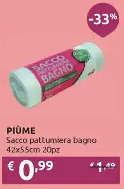 Ipersoap PIÙME Sacco pattumiera bagno offerta