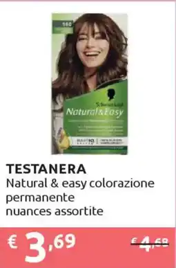 Ipersoap TESTANERA Natural & easy colorazione permanente nuances offerta