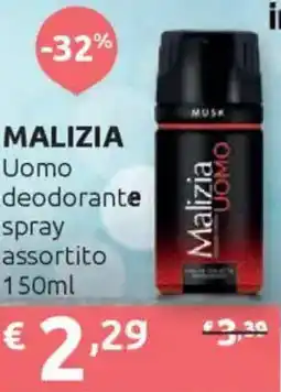 Ipersoap MALIZIA Uomo deodorante spray offerta