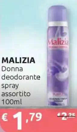 Ipersoap MALIZIA Donna deodorante spray offerta