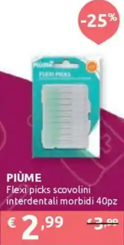 Ipersoap PIÙME Flexi picks scovolini interdentali morbidi 40pz offerta