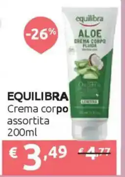 Ipersoap EQUILIBRA Crema corpo offerta