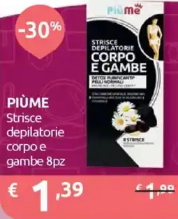 Ipersoap PIÙME Strisce depilatorie согро е gambe 8pz offerta