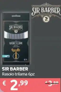 Ipersoap SIR BARBER Rasoio trilama 6pz offerta