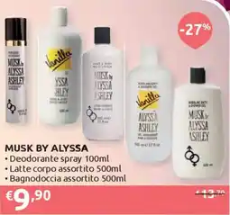 Ipersoap MUSK BY ALYSSA Deodorante spray offerta