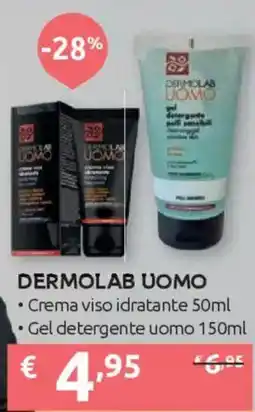 Ipersoap DERMOLAB UOMO Crema viso idratante - Gel detergente uomo offerta