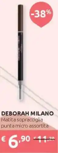 Ipersoap DEBORAH MILANO Matita sopracciglia punta micro offerta