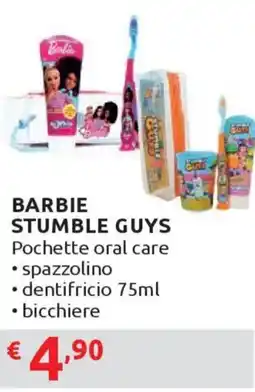 Ipersoap BARBIE STUMBLE GUYS Pochette oral care offerta