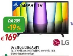 Galassia LG 32LQ630B6LA.API TV 32" HD READY SMART WEBOS offerta