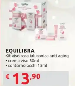 Ipersoap EQUILIBRA Kit viso rosa ialuronica anti aging offerta