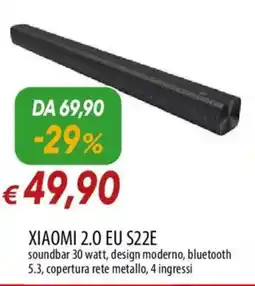 Galassia XIAOMI 2.0 EU S22E soundbar 30 watt offerta