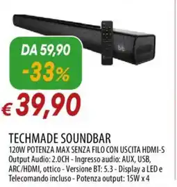 Galassia TECHMADE Soundbar offerta