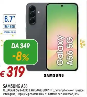 SAMSUNG A56 CELLULARE 5G