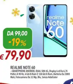 Galassia REALME note 60 -smartphone android offerta