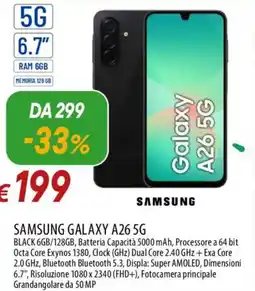 Galassia SAMSUNG Galaxy A26 5G offerta