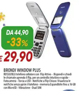 Galassia BRONDI Window plus rosso/blu telefono offerta