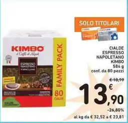 Spazio Conad Cialde espresso napoletano KIMBO offerta