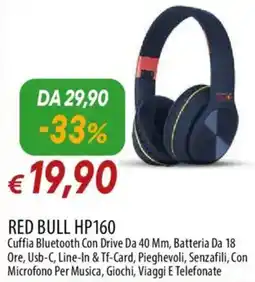 Galassia RED BULL HP160 Cuffia Bluetooth offerta
