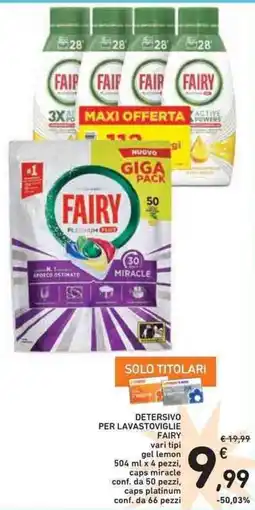Spazio Conad Detersivo per lavastoviglie FAIRY offerta
