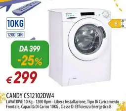 Galassia CANDY CS12102DW4 LAVATRIVE offerta