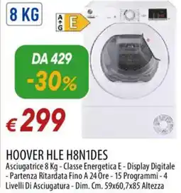 Galassia HOOVER HLE H8N1DES Asciugatrice offerta