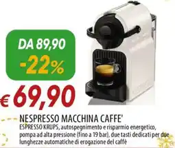 Galassia Nespresso macchina caffe' offerta