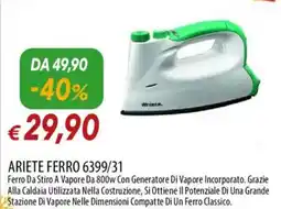Galassia ARIETE FERRO 6399/31 Ferro Da Stiro A Vapore offerta