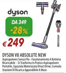 Galassia DYSON V8 ABSOLUTE NEW Aspirapolvere Senza Filo offerta