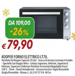 Galassia KOOPER FORNO ELETTRICO LT70 offerta