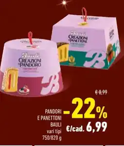 Conad Pandori e panettoni BAULI offerta