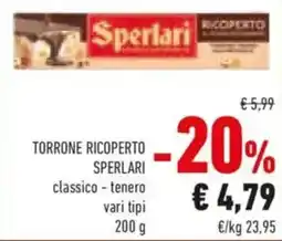 Conad Torrone ricoperto SPERLARI offerta