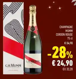 Conad Champagne mumm cordon rouge G.H.MUMM offerta