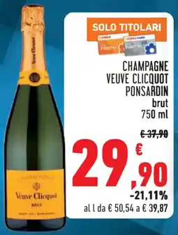 Conad Champagne veuve clicquot ponsardin offerta