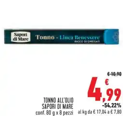 Conad Tonno all'olio SAPORI DI MARE offerta
