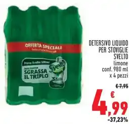Conad Detersivo liquido per stoviglie SVELTO offerta