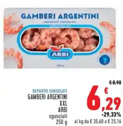 Conad Reparto surgelati gamberi argentini xxl arbi offerta