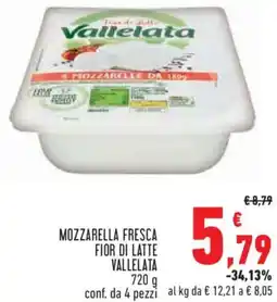 Conad Mozzarella fresca fior di latte VALLELATA offerta
