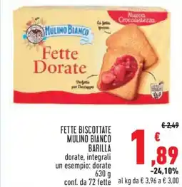 Conad Fette biscottate mulino bianco barilla offerta
