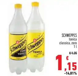 Conad SCHWEPPES tonica classica, zero offerta