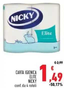 Conad Carta igienica elite NICKY offerta