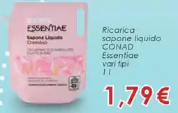 Conad Ricarica sapone liquido CONAD Essentiae offerta