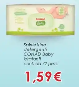 Conad Salviettine detergenti CONAD Baby idratanti offerta